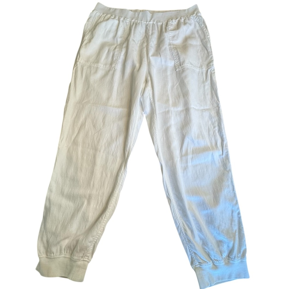 FAHERTY Women’s Arlie Jogger White Size XXL Tencel Linen Cotton - Picture 5 of 16